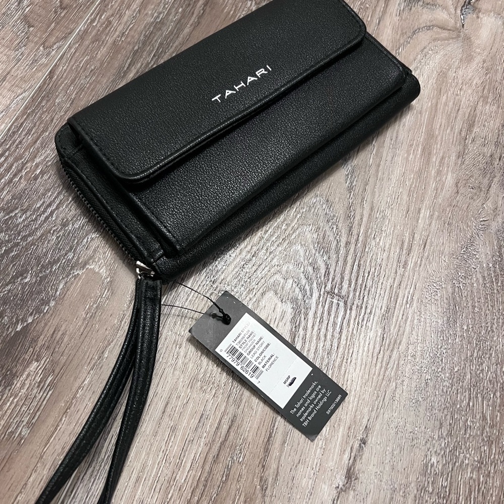 Tahari Black Zippered Wallet